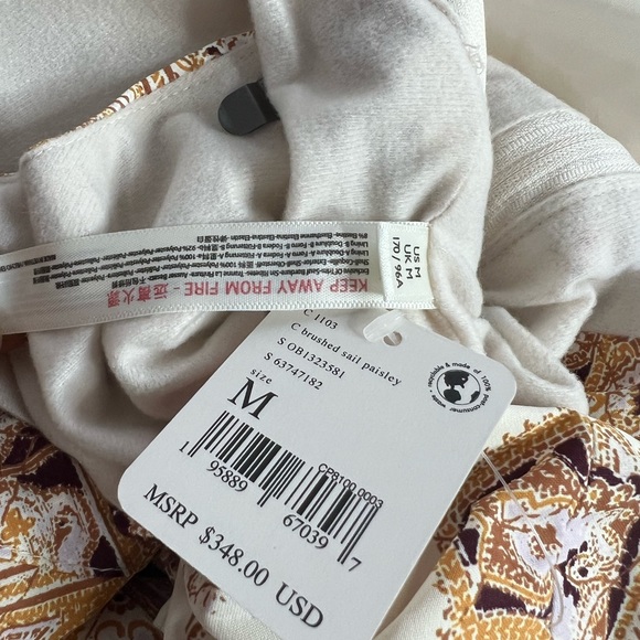 NWT Free People Movement Alpine Glow Printed Snow Bib Brushed Sail Paisley - Picture 12 of 16